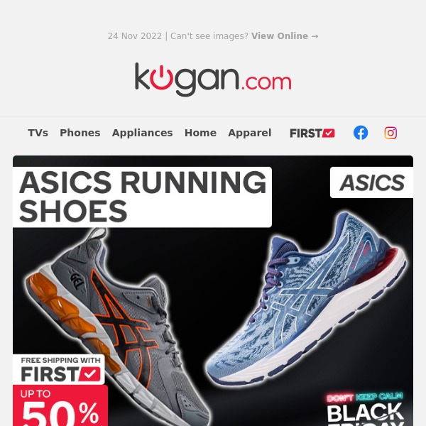 ASICS Runners - Up to 50% OFF* in Our Black Friday Sale!