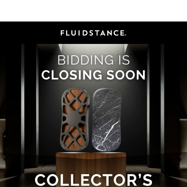 Final Call: Bidding is closing soon Fluidstance...