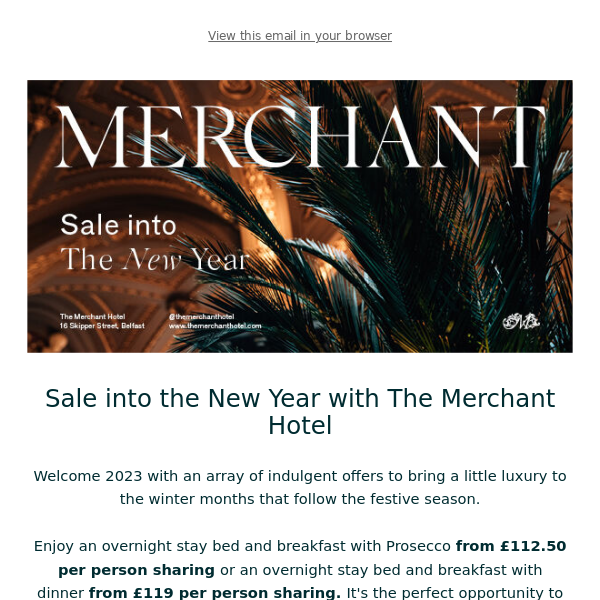 Sale into the New Year