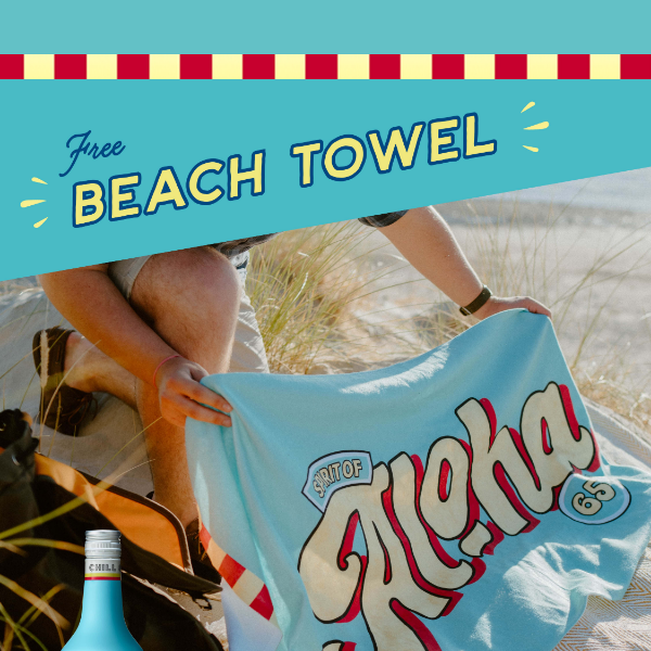 IT'S BACK: grab Aloha 65, get a FREE beach towel! 🏝