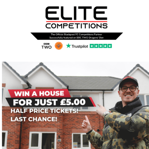 WIN A HOUSE FOR £5 - LAST CHANCE