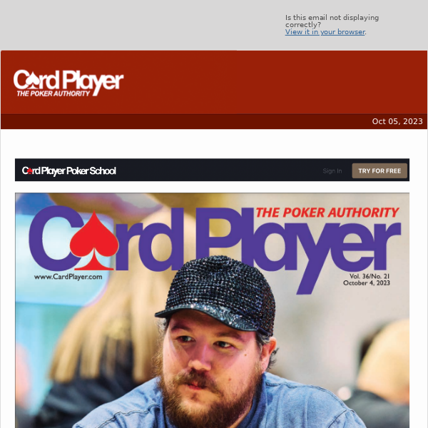Get Your Hands on the Latest Issue of 'Card Player Magazine: The Poker Authority'