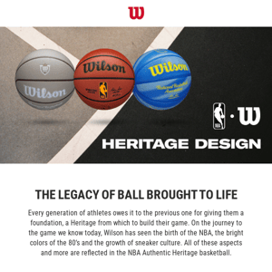 INTRODUCING THE WILSON HERITAGE BASKETBALLS