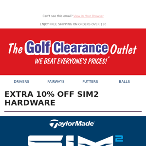 You asked so we're doing it again Further 10% off TaylorMade Use Code: EXTRA10