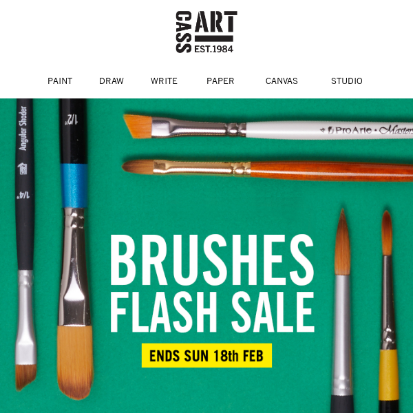 Oops! We weren't quite ready | Flash Brush Sale.