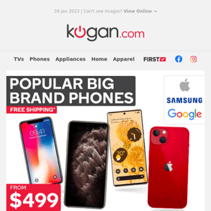 📱 Free Shipping on Apple, Samsung & Google Smartphones from $499^