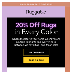20% Off Every Rug in Every Color