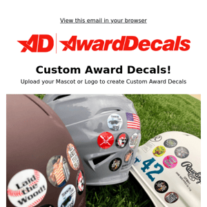 Custom Award Decals 🏈