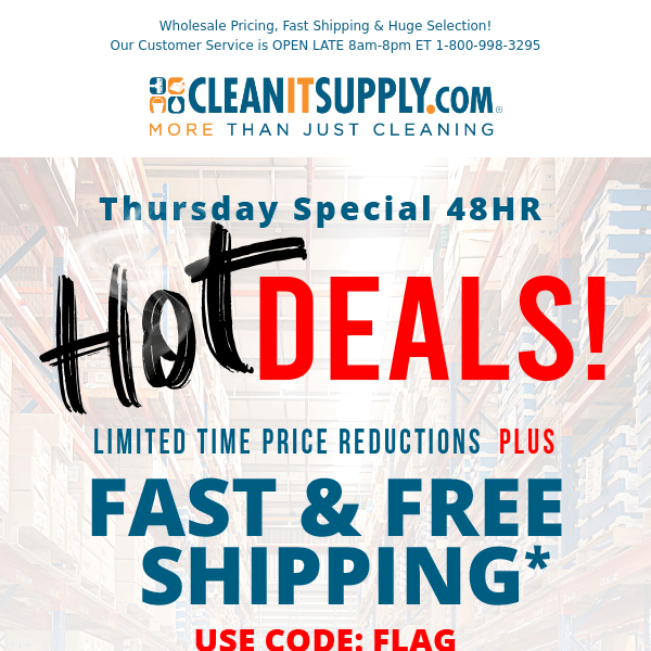 Thursday 48HR HOT Deals Plus -- Free Delivery on Your Order!!