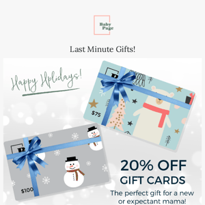 20% OFF Last-Minute Gifts 🎁