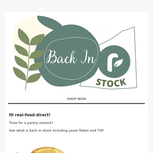 Real Food Direct ... BACK IN STOCK