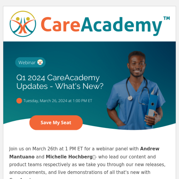 NEW in CareAcademy Q1 2024 Webinar: Explore Hospice Training, Our New Enhanced Admin Interface & Meet Nevada’s Cultural Competency Mandate