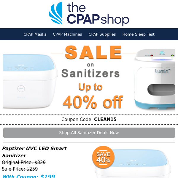 Two Sanitizers, Two Great Deals! ⭐ Lumin or Paptizer ONLY $199—Prices Increase Tomorrow
