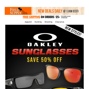 😎 Oakley Sunglasses 50% off + FREEBIE