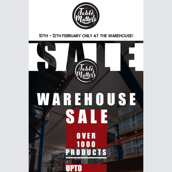 WAREHOUSE SALE ⚡️ UP TO 85% OFF ON 1000+ PRODUCTS! ⚡️