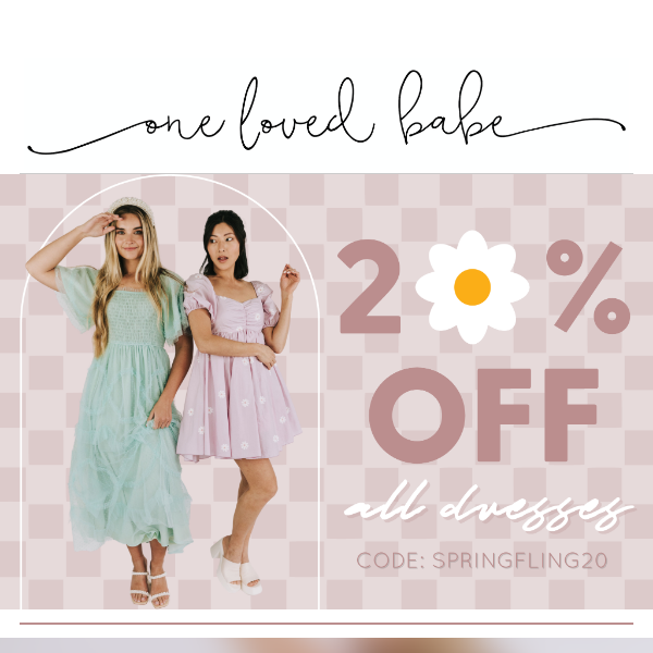 🌸20% OFF DRESSES + Spring-ready NEW!🌸