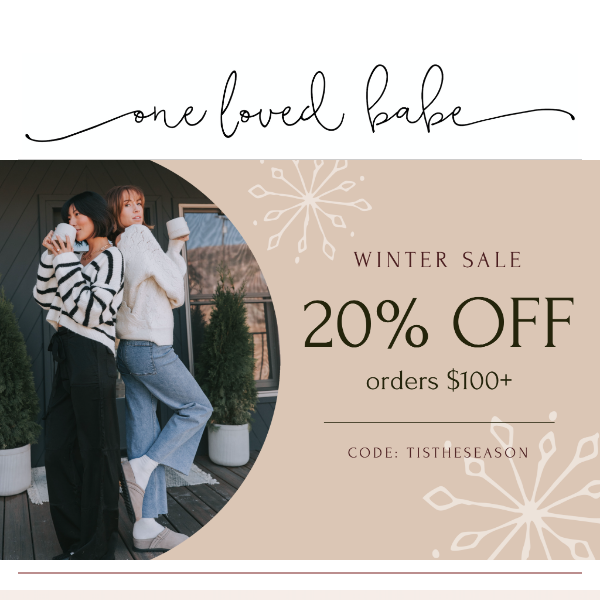 ❄️ 20% OFF + BEST OF NEW! ❄️