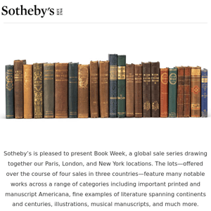 Discover Sotheby’s Book Week