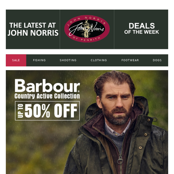 UP TO 50% OFF Barbour Country Active Collection - John Norris