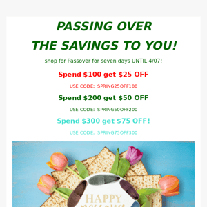 Pass-Over the savings!