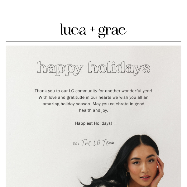 Happy Holidays from Luca + Grae ✨