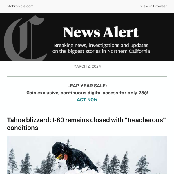 Tahoe blizzard: I-80 remains closed with "treacherous" conditions