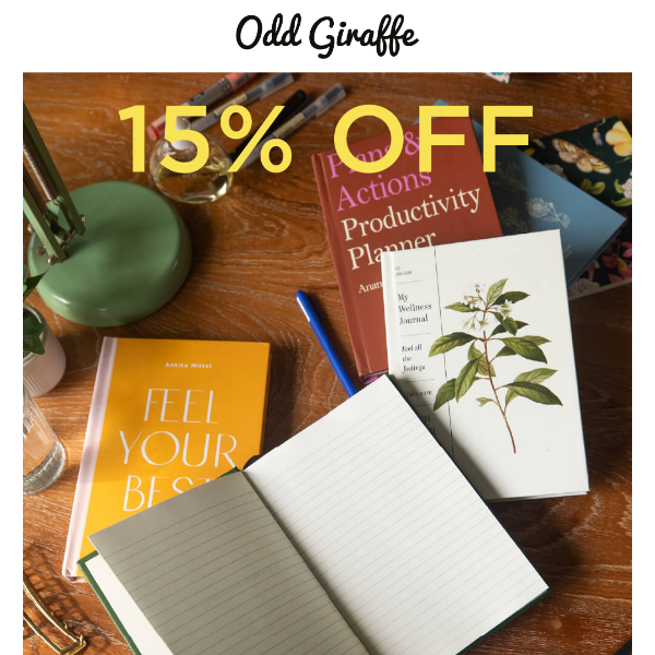 Just for you: 15% OFF NOTEBOOKS 🌞