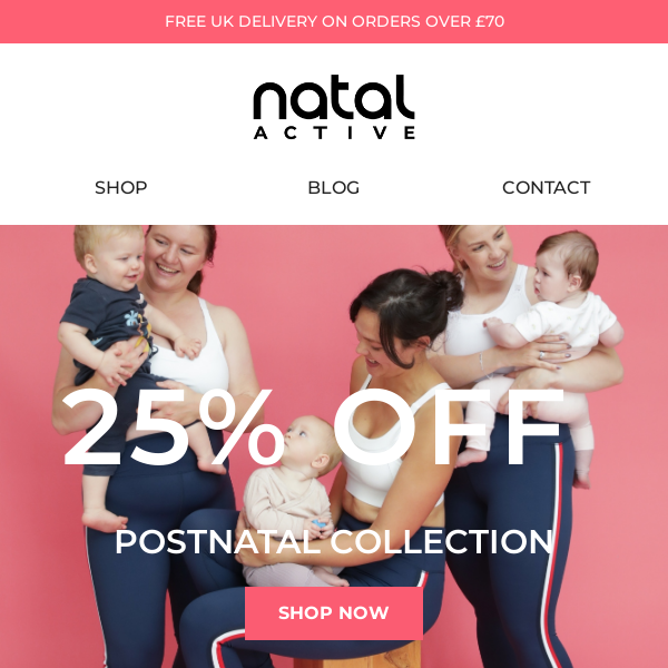 25% off Postnatal Collection this weekend 🤩