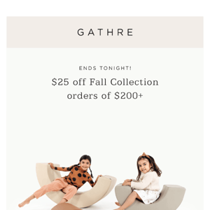 Ends tonight: Fall Collection Sale