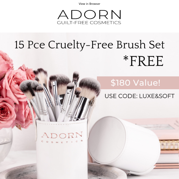 *FREE! 15 Piece Makeup Brush Set ❤ ️$180 Value