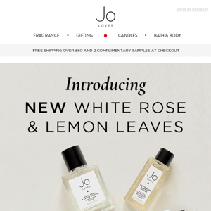 Just landed: White Rose & Lemon Leaves