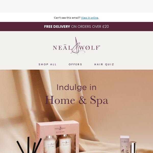 Indulge in Home & Spa