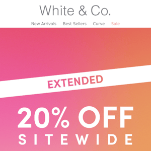 20% Off Storewide - EXTENDED ⏰