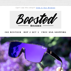 Free shades 😎! ISO and Signature Restock!