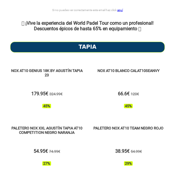 ¡Últimas horas! ⚡️ Ofertas TOP en productos de World Padel Tour