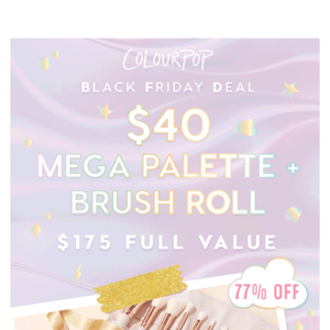 ENDS TONIGHT: $40 Mega Palette + Brush Roll 💫