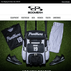 Are You Ready? - Custom Uniforms, Footwear, and Bat Bags are Here!