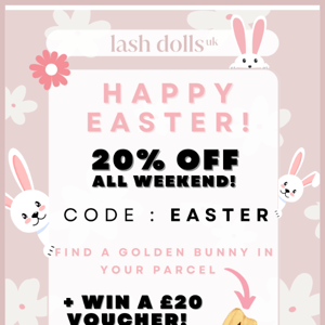 20% OFF + £20 Voucher!