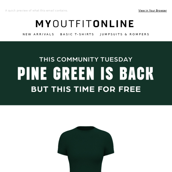 🌲 PINE GREEN IS COMING BACK (FOR FREE)