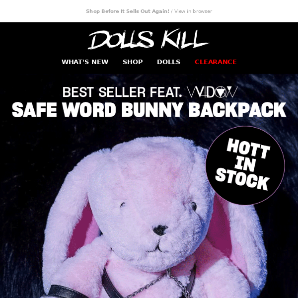 Safe Word Bunny Backpack