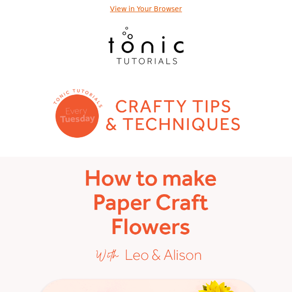 🌼 Tonic Studios USA, make paper flowers with us 🌼