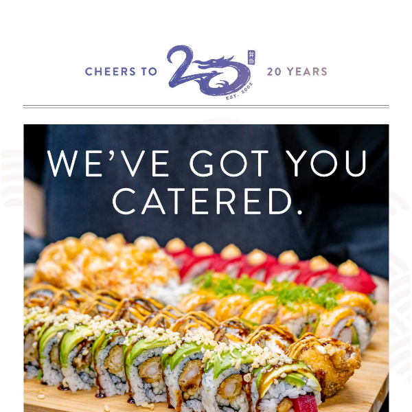 📣 Earn $50 for every $250 spent when you cater with us!