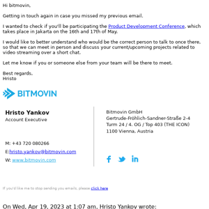 Re: Bitmovin meet Bitmovin at PDC 2023 at Jakarta