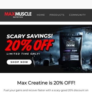 🎃Unleash Your Inner Monster with 20% Off Creatine Powder!