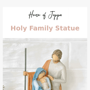 Hand-Carved Holy Family Nativity Statue