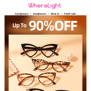 90%OFF! August top picks: Cat-Eye styles you'll love!