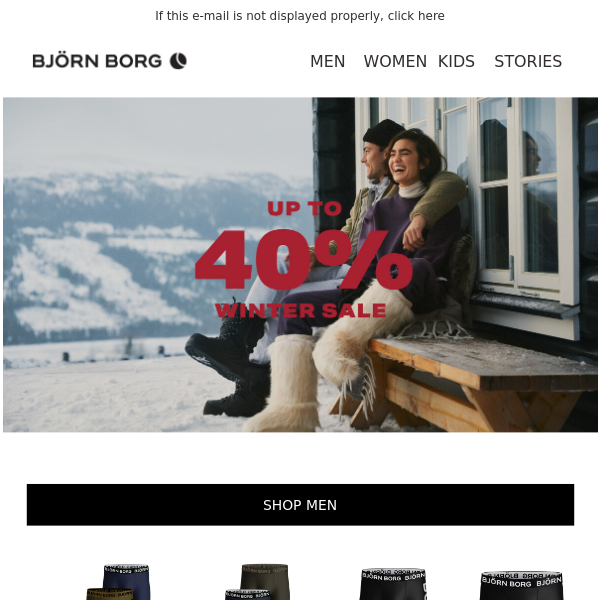 New Year, New Gear: Save up to 40% on Björn Borg