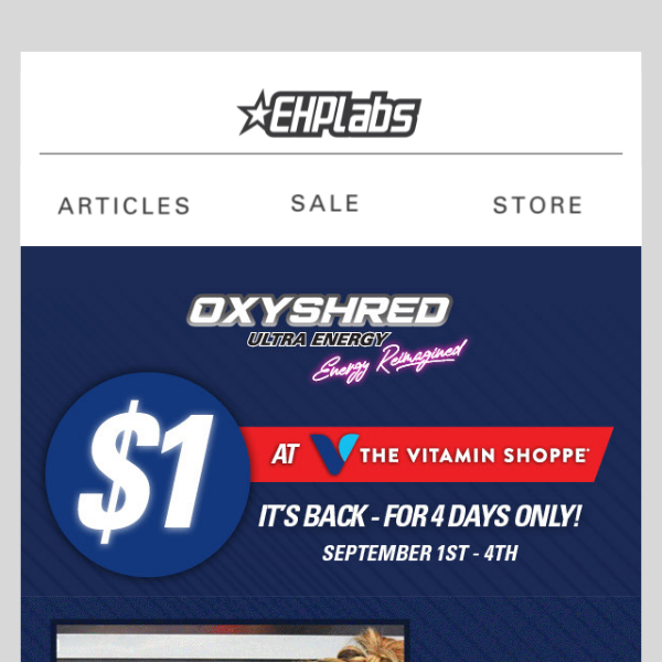 $1 OxyShred is BACK at The Vitamin Shoppe! 😲