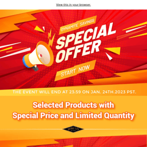 Dynamite Savings Special Offer! Start Now!
