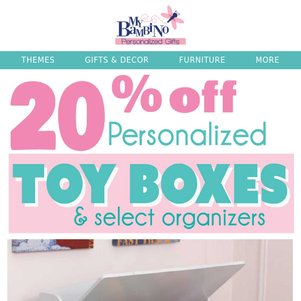 Toy Box SALE - ✨20% off all Personalized Toy Boxes.